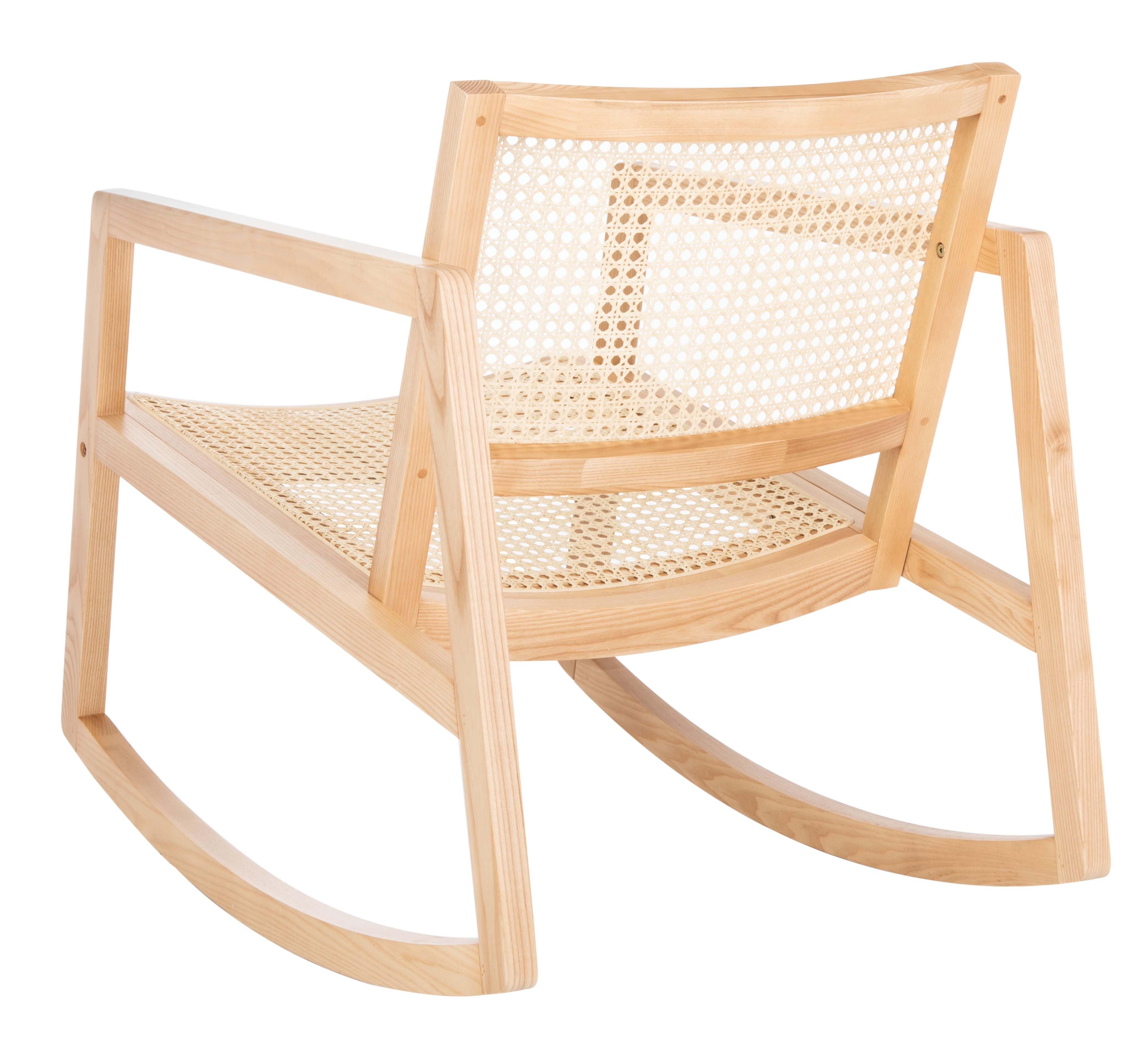 SAFAVIEH Couture Perth Coastal Solid Rattan Rocking Chair, Natural