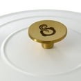 thumbnail image 6 of Crockpot Artisan 6 Quart Enameled Cast Iron Dutch Oven in Matte Linen with Gold Handle, 6 of 7