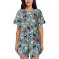 thumbnail image 1 of Balery Farm Animals 1 Conjunto de Pijama para Mujer con Estampado, Dos Piezas de Manga Corta y Shorts, Ropa de Dormir Suave con Cuello Redondo y Bolsillos-4X-Large, 1 of 6
