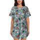 thumbnail image 1 of Fotbe Farm Animals 1 Conjunto de Pijama Estampado para Mujer, 2 Piezas, Ropa de Dormir con Camiseta de Manga Corta y Shorts Suaves-Medium, 1 of 6