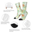thumbnail image 4 of Fotbe Tropical Flowers Calcetas Largas con Estampado para Hombre y Mujer – Calcetas de Compresión Transpirables y Elásticas, Viajar y Uso Diario Talla 5-11, 4 of 6