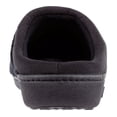 thumbnail image 2 of Isotoner Women's Terry and Satin Slip on Cushioned Slipper with Memory Foam for Indoor/Outdoor Comfort Flat Sandals BLK-8/9, 2 of 13