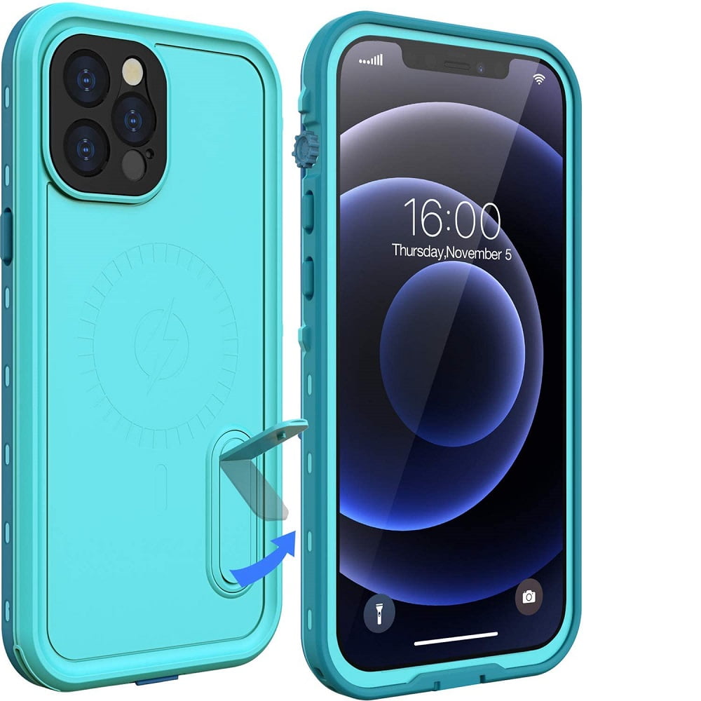 2021 Heavy Duty Military Grade Drop Protection Full Body Protective Built in Screen Protector Shockproof IP68 Underwater Phone Case for iPhone 13 5G 6.1inch ANTSHARE for iPhone 13 Case Waterproof 