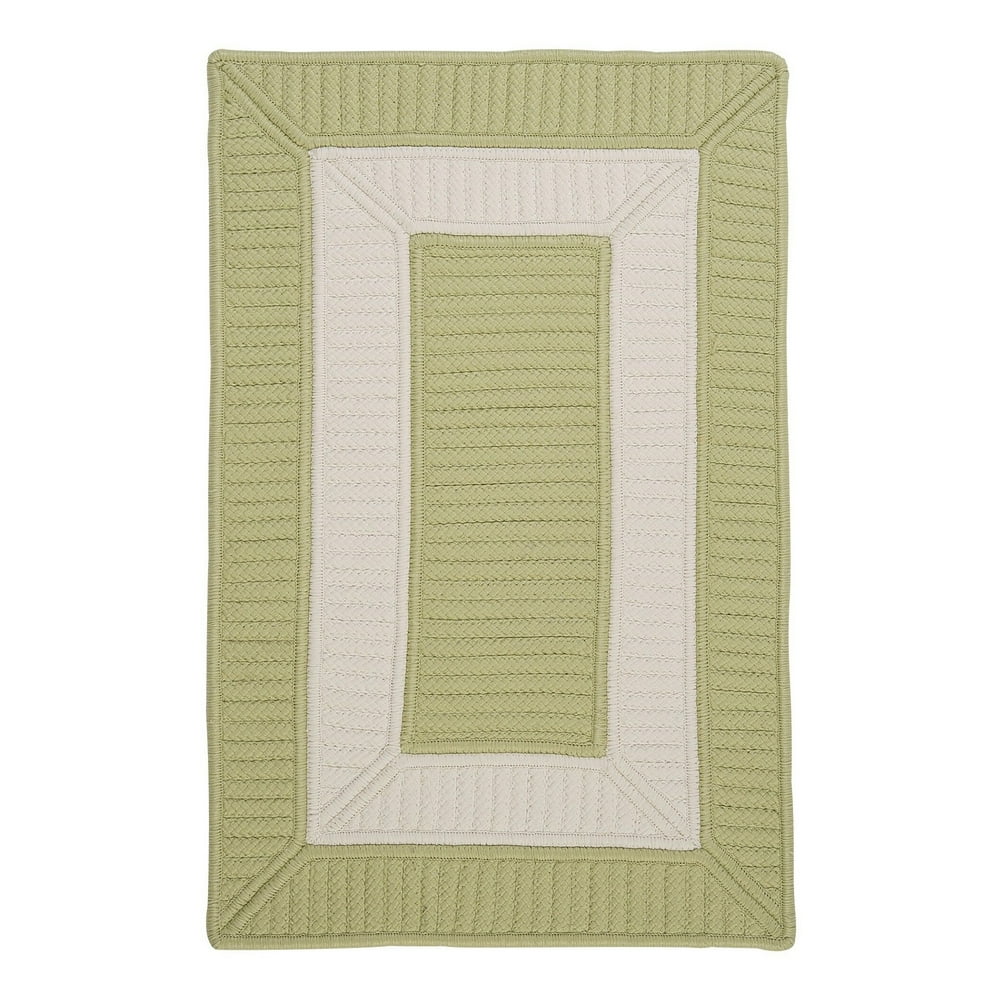 12' x 15' Green and White Braided Rectangular Area Throw Rug Walmart