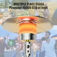 thumbnail image 4 of Patiojoy Patio Rolling Steel Heater Freestanding Outdoor Propane Heater w/Table Suitable for Garden Wedding & Party Silver, 4 of 10