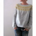 thumbnail image 1 of Suéter de punto de Halloween para mujer con lindo patrón de fantasmas, ropa urbana gótica con mangas largas, 1 of 6