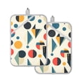 thumbnail image 7 of Yayeee Pot Holders Kitchen Heat Resistant with Pocket 7"x9.8" Cotton Oven Cooking Hot Pads, Red Geometric, 7 of 7
