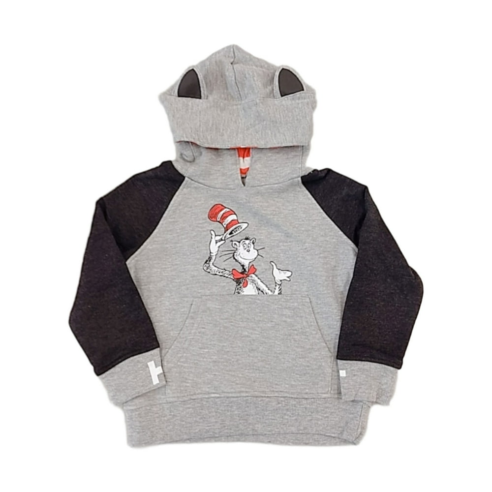 Dr.Seuss Infant & Toddler Boys Gray Cat in The Hat Hoodie Pullover