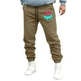 thumbnail image 1 of Pantalones deportivos de longitud completa para hombre, pantalones de ejercicio para correr ajustados, pantalones para correr con cordón, pantalones estampados, pantalones para hombre, 1 of 4