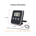 thumbnail image 5 of Termómetro Electrónico Medidor De Temperatura De Alimentos Multifunción Medidor Termómetro De Carne Para El Hogar Con Sonda De Acero Inoxidable Pantalla Lcd Para Barbacoa Horno Cocina Vogacara EL009663-00, 5 of 5