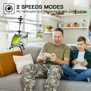 Yoneston Remote Control Helicopter, SYMA S107H Mini RC Helicopter with Altitude Hold, One Key Take Off/Landing and Gyro for Adults Kids Gift, Green