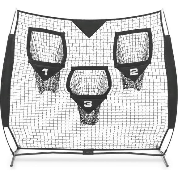 Football Throwing Net - 8 x 8 ft or 6 x 6 ft Nets - Choose Black or Red
