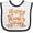 White and Black, variant on Inktastic Happy Thanksgiving with Leaf Arrow in Fall Colors Boys or Girls Baby Bib