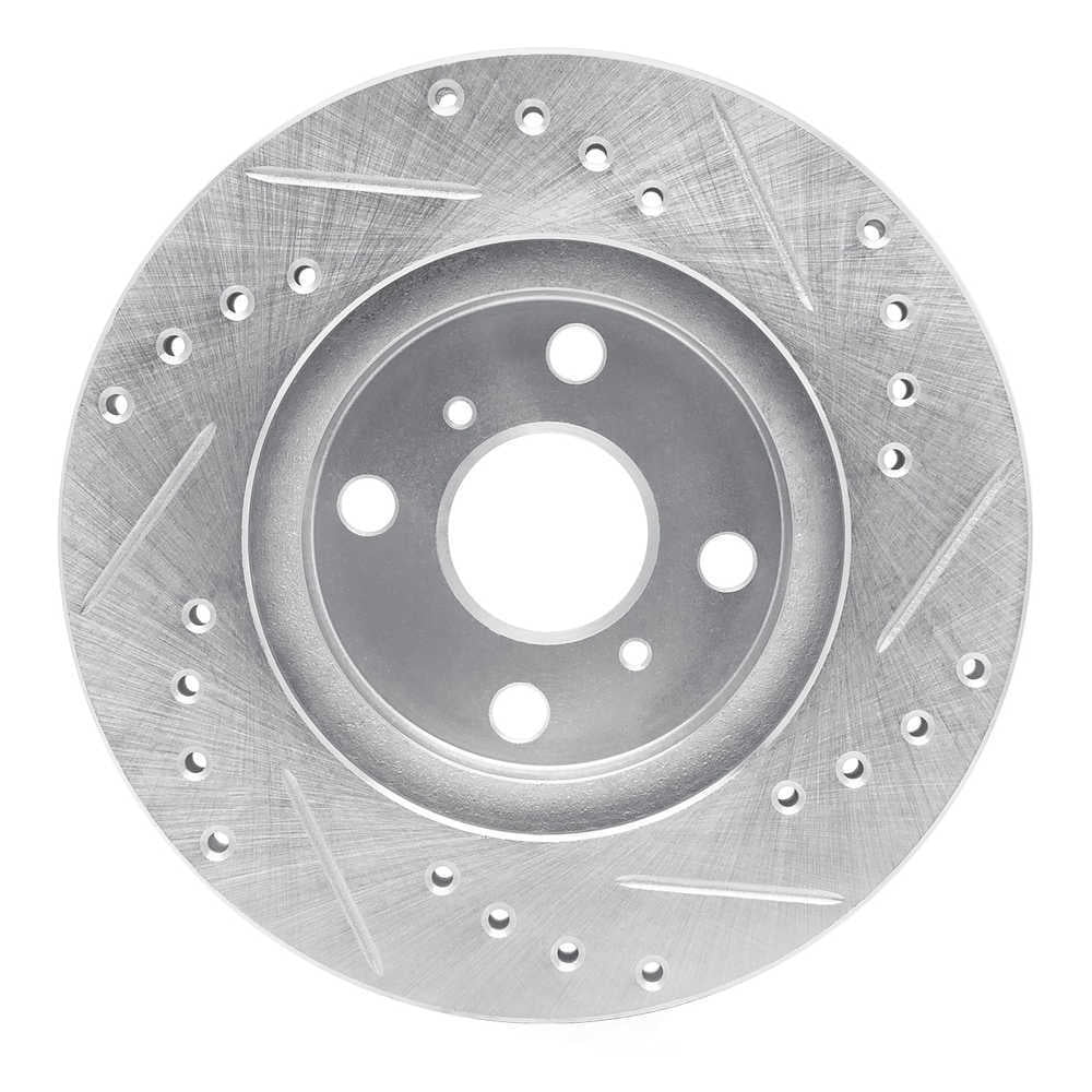 Dynamic Friction Company 631-76056L DFC Brake Rotor - Drilled And Slotted - Silver