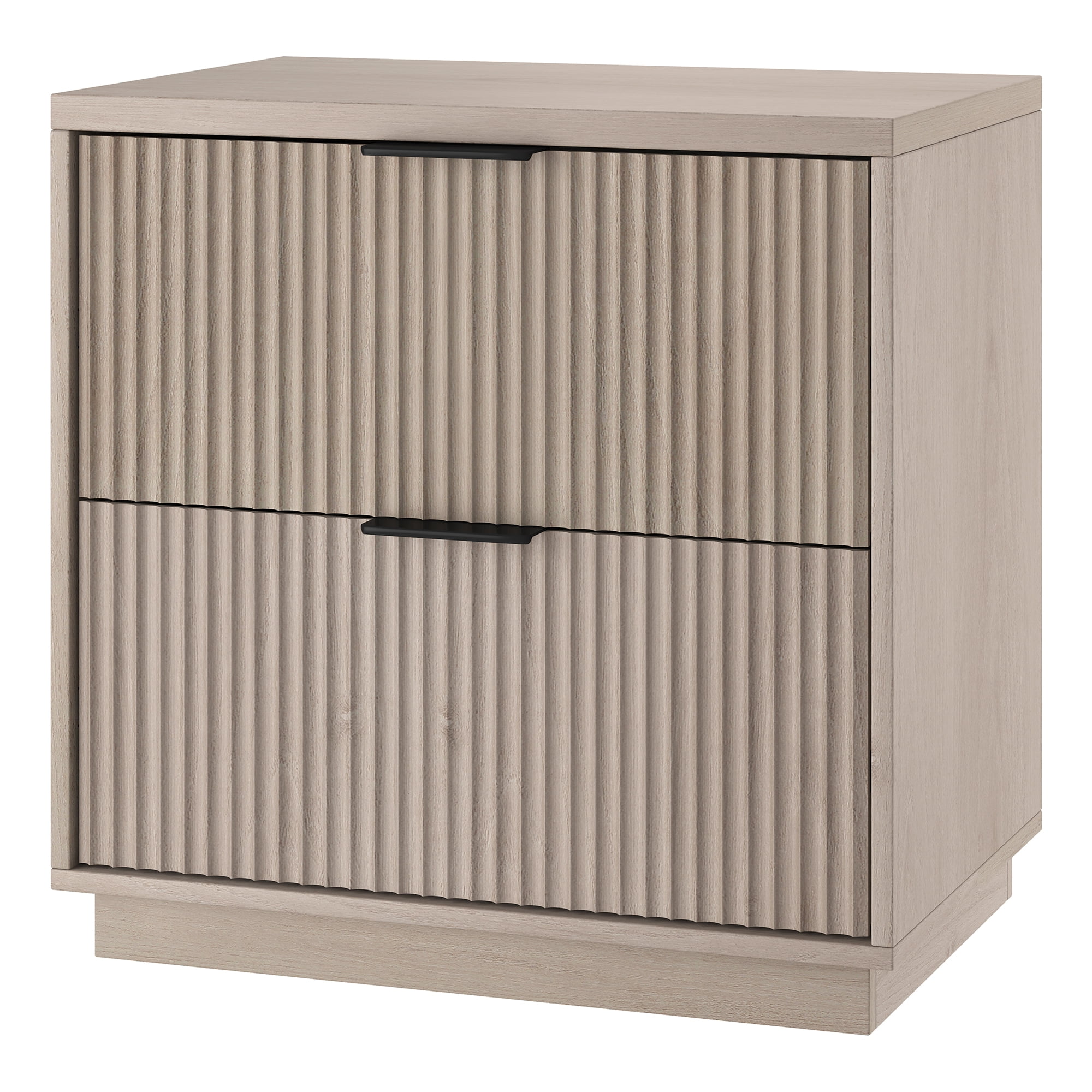 Yarden 24" Wide Rectangular Fluted Nightstand in Alder White