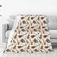thumbnail image 4 of Salouo Guitar Print Bed Blankets,Flannel Blanket Comfortable Air Conditioning Blanket Lightweight Blanket for Sofa Bed Travel & Couch -40"x30", 4 of 8