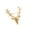 Golden, variant on HUANLEDASH Unisex Brooch Retro Antler Shape Stainless Exquisite Vintage Anti-slip Wear-resistant Coat Collar Hat Scarf Decoration Clothes Pin Garment Jewelry