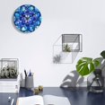 thumbnail image 2 of Silent Wall Clock 40cm/15.75in Round Wall Clock Retro Glass Crystal Flower Art Hanging Clock for Home Living Room Bedroom Kitchen Non Ticking Battery Operated Living Room Mute Clock, 2 of 5
