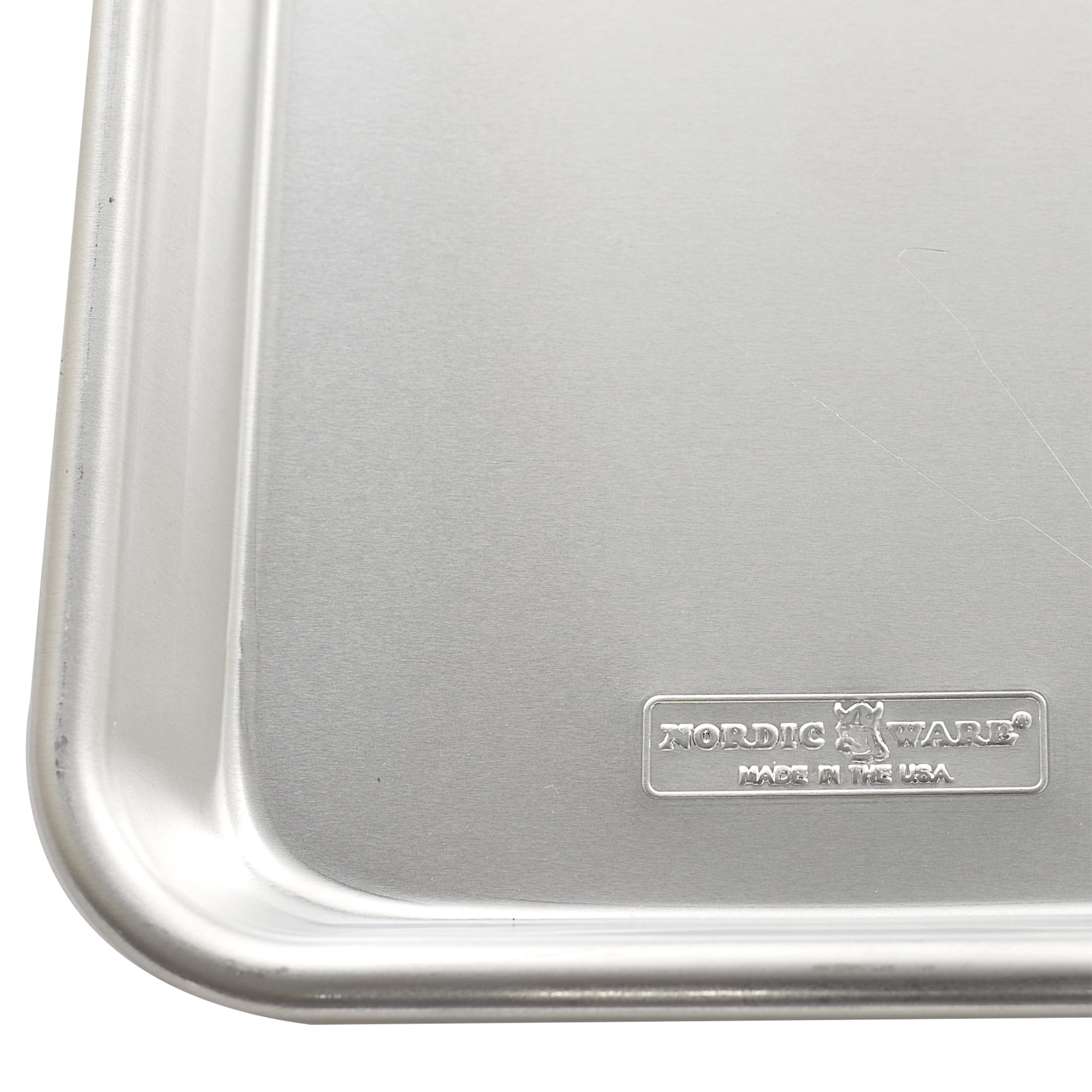 Nordic Ware Naturals 10" x 7" Aluminum Eighth Sheet, Rectangular Cookie & Baking Sheet Pan