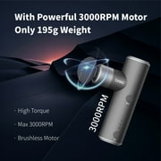 Breo Pocket Massage Gun, Fascia Therapy Recovery Deep Tissue, 4 Massage Heads Lightweight, S1, Silver
