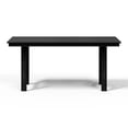 thumbnail image 3 of WestinTrends Ashore 66″ All-Weather Poly Lumber Rectangle Dining Table for 6, Modern Outdoor Patio Table, Black, 3 of 14