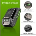 thumbnail image 3 of 24V 4.0Ah Replacement Battery for Green-works 24 Volt Battery Lithium Lawn Mower 29842 29852 29322 LB24A020 Compatible with Green-works 24V Cordless Tools, 3 of 10