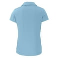 thumbnail image 3 of Women's Cutter & Buck  Light Blue Houston Oilers Throwback Daybreak Eco Recycled V-Neck Polo, 3 of 3