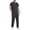 Gray, variant on Xfvqtps Scrubs Set for Men Short Sleeved V-Neck Scrub Top and Elastic Waist Multi-Pocket Jogger Pants Nursing Uniform Set