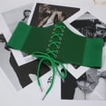 thumbnail image 3 of JASGOOD Women Corset Belt Green Wide Elastic Lace-up Leather Belts for Women Dresses, 3 of 10