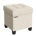 thumbnail image 1 of Otomana de almacenamiento SONGMICS, color crema, 38 x 38 x 40 cm, carga de 300 kg, 1 of 7