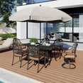 thumbnail image 7 of 59.06" Cast Aluminum Outdoor Dining Table for 6–8 People, Rust-Resistant All-Weather Metal Patio Table with 2" Umbrella Hole, Heavy-Duty Garden Furniture for Deck, Backyard, Dark Bronze, Only Desk, 7 of 7