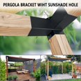 Pergola Brackets Kit,3Way 90° Corner DIY Brackets & Post Achors,Black