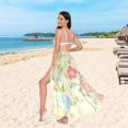 thumbnail image 6 of FORMRS Womens Long Sarong Beach Wrap Semi-Sheer Bikini Skirt Bathing Swimsuit Cover Up, Colorful Flower, 6 of 7