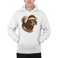 thumbnail image 2 of Festive Dachshund in Santa Hat Men's Hoodie, 2 of 3