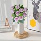 thumbnail image 5 of Fiudx Decoraciones navideñas para interiores Flores artificiales de alta gama Dinero Rosa Flores artificiales 5 tenedores 10 mini rosas Decoración del hogar Flores de plástico, 5 of 6