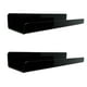 thumbnail image 5 of 2 estantes flotantes de acrílico para pared, estantes de exhibición para pared, estanterías de pared para libros. Negro, 5 of 8