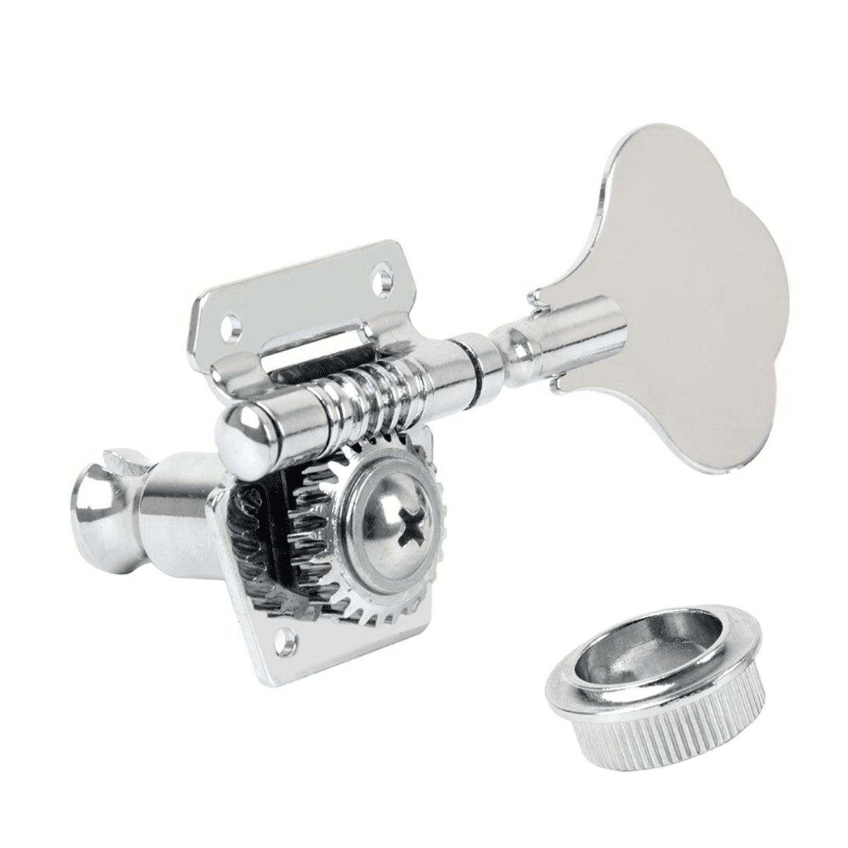 8Pcs Guitar Tuning Pegs Electric Bass Tuner Peg Guitar Open Gear Tuning Pegs Machine Heads for Silver