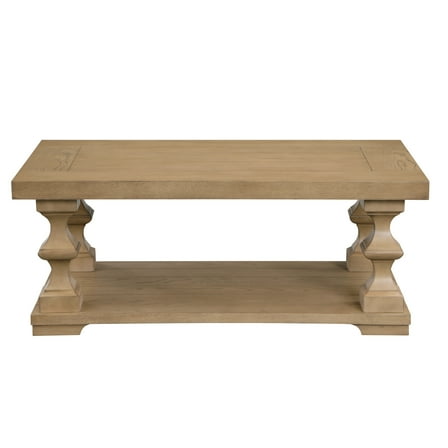 Steve Silver Co. Storage Hand-stained Oak Veneers Coffee Table, Sand