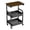 3-Tier, variant on 2-Tier/3-Tier Metal Rolling Utility Cart with Walnut Table Top, Lockable Wheels, Mobile Storage Organizer for Kitchen, Coffee Bar, Bathroom & Craft Room