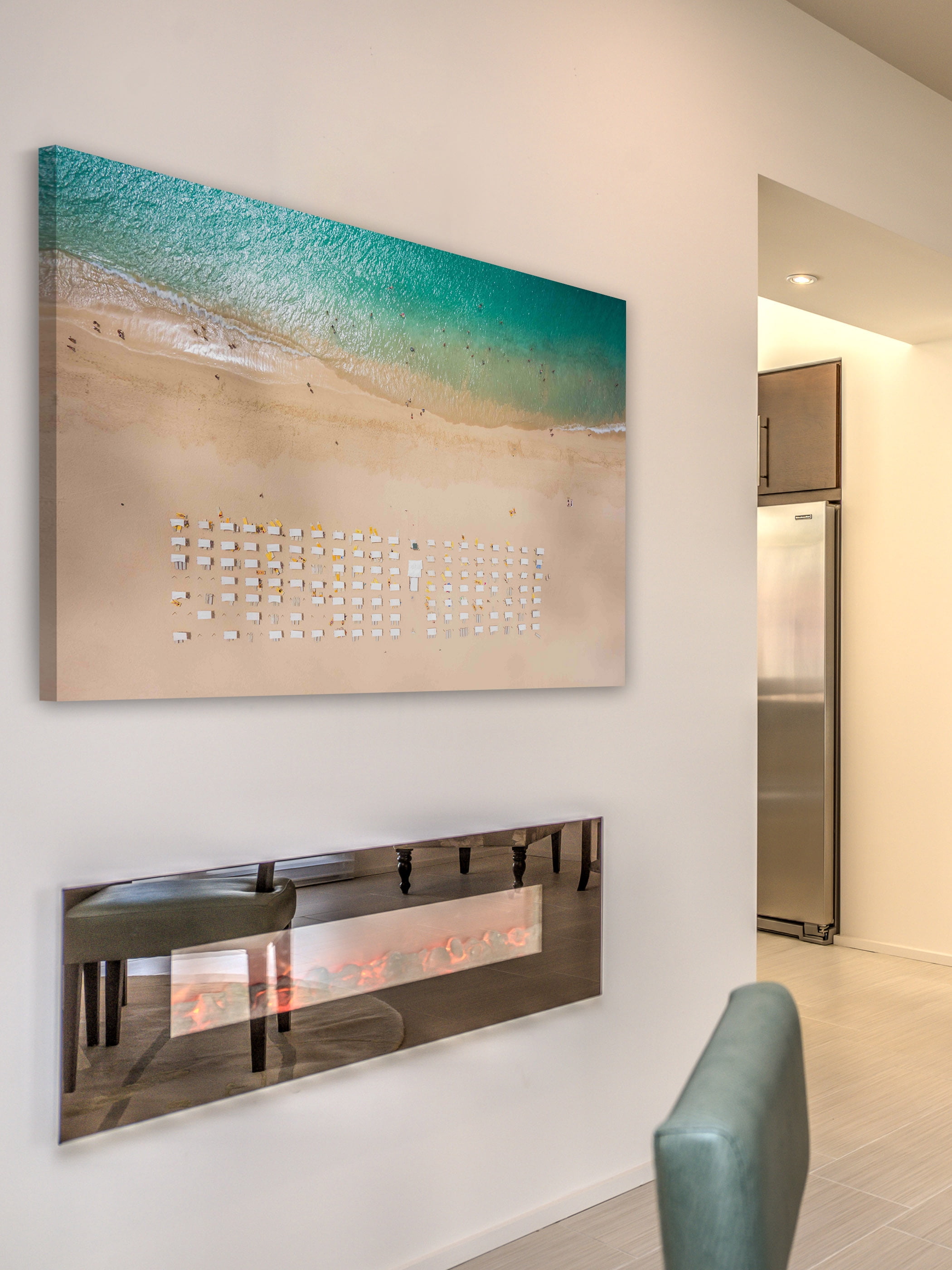 "Beach Goers" Painting Print on Wrapped Canvas