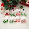 thumbnail image 7 of Christmas Red Green Bulb Ornament Drop Dangle Earrings Acrylic Snowflake Flower Lucky Star Round Ball Huggie Hook Hoops Earring Fashion Xmas Festive Jewelry Gifts for Women Daughter, 7 of 7