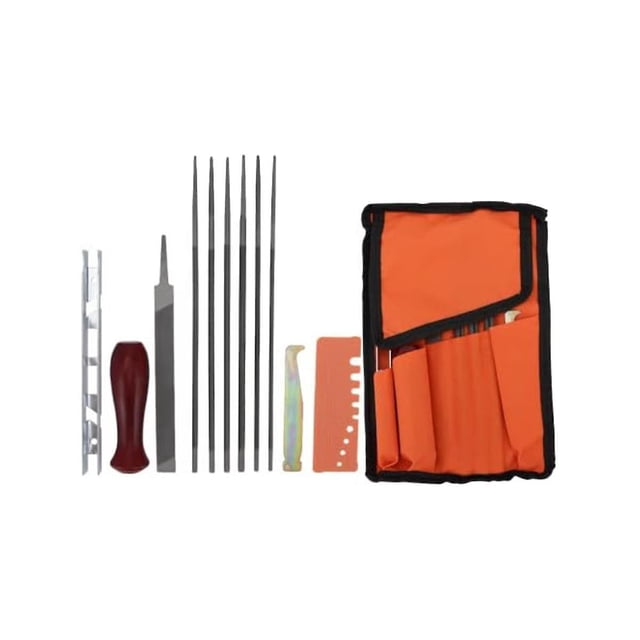 Paquete de 12 limas para MOTOSIERRA YEJLMXG kit de afilador de MOTOSIERRA