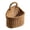 Style B, variant on Hanging Woven Basket Wall Hanging Storage Basket Farmhouse Rattan Flower Bin Kitchen Wall Mount Organizer for Ginger Garlic Rustic Handle Basket Container
