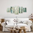 thumbnail image 2 of Elephant Stock Birch River Walk Wall Art - Horizontal Multi Panel Canvas - Living Room Wall Decor - Floral And Botanical Multi Panel - Gray And Blue Decor By Carol Robinson - 55" x 24", 2 of 8