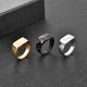 thumbnail image 4 of Anillos de joyería de acero inoxidable cuadrados estilo hip hop punk, color negro, dorado y plateado, accesorios de joyería a prueba de agua para hombres, regalos, 9, negro, 4 of 5