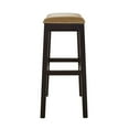 thumbnail image 4 of New Ridge Home Goods Julian 30" Faux Leather and Wood Barstool in Tan/Espresso, 4 of 6