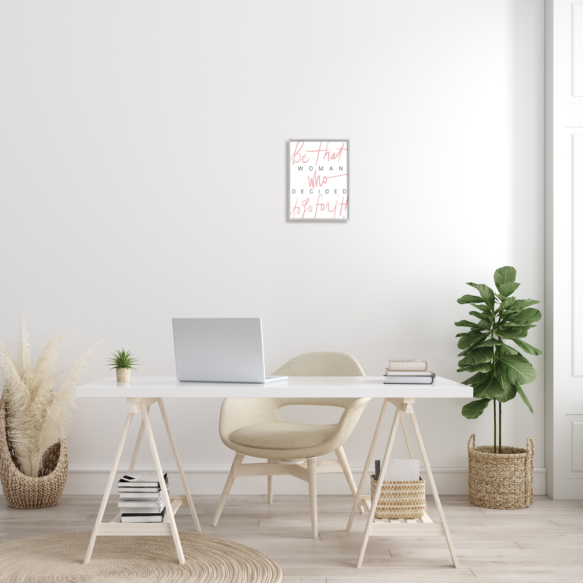Stupell Home Décor Industries Be That Woman Who Decided Pink Black Typography, 11 x 14, Designed by Daphne Polselli