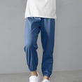 thumbnail image 4 of CYRBOKO Boys Jogger Pants, Elastic Waist Cotton Breathable Summer Athletic Pants Dark Blue Size 4-5 T, 4 of 6