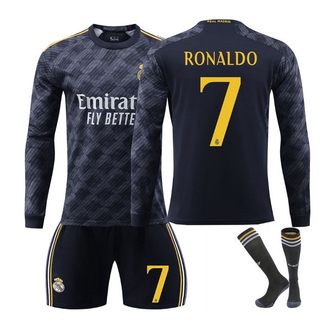 Maillot de Soccer à Manches Longues pour Hommes et Femmes RONALDO 7 BELLINGHAM 5 RODRYGO 11 Garçons Filles