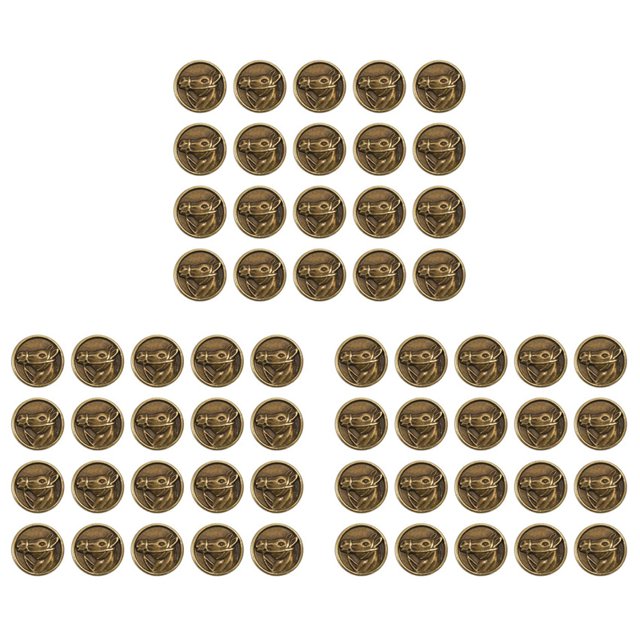 60PCs Botones de AleacióN de Zinc Cabeza de Caballo Tallado Redondo Tono de Bronce 15Mm (5/8 Pulgadas) Dia.